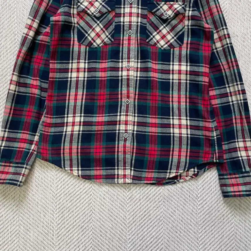 [BUNJANG] Ralph Lauren Western Yoke Studded Flannel Shirt / 랄프로렌 웨스턴 요크 스터드 플란넬 셔츠 J04060
