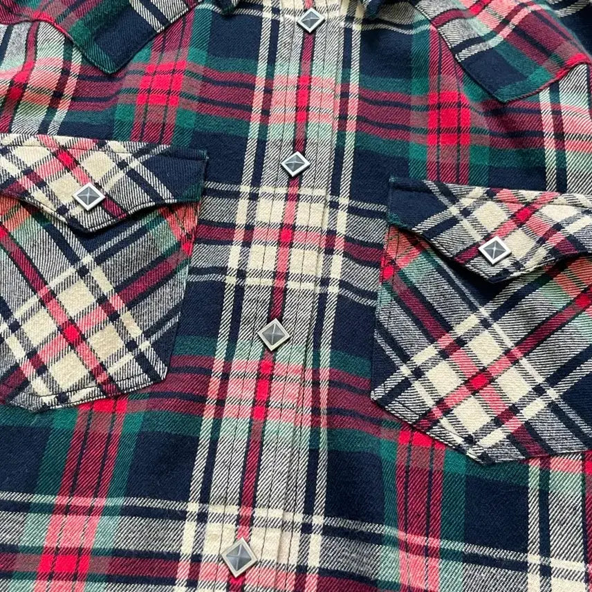 [BUNJANG] Ralph Lauren Western Yoke Studded Flannel Shirt / 랄프로렌 웨스턴 요크 스터드 플란넬 셔츠 J04060