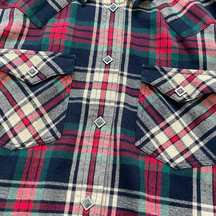 [BUNJANG] Ralph Lauren Western Yoke Studded Flannel Shirt / 랄프로렌 웨스턴 요크 스터드 플란넬 셔츠 J04060