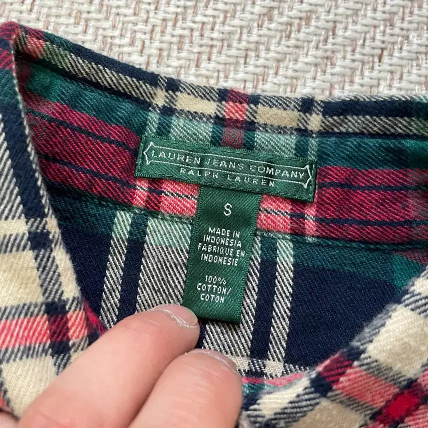 [BUNJANG] Ralph Lauren Western Yoke Studded Flannel Shirt / 랄프로렌 웨스턴 요크 스터드 플란넬 셔츠 J04060