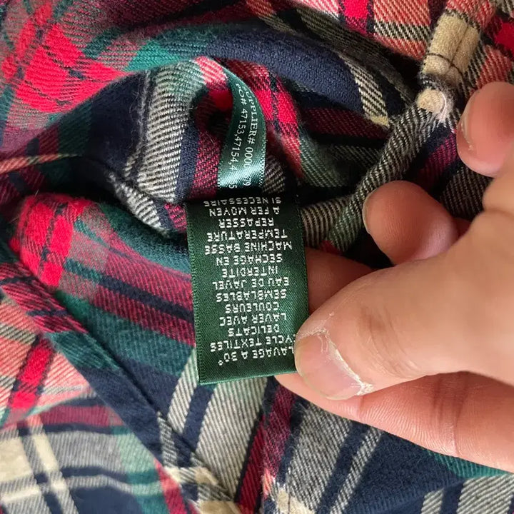 [BUNJANG] Ralph Lauren Western Yoke Studded Flannel Shirt / 랄프로렌 웨스턴 요크 스터드 플란넬 셔츠 J04060