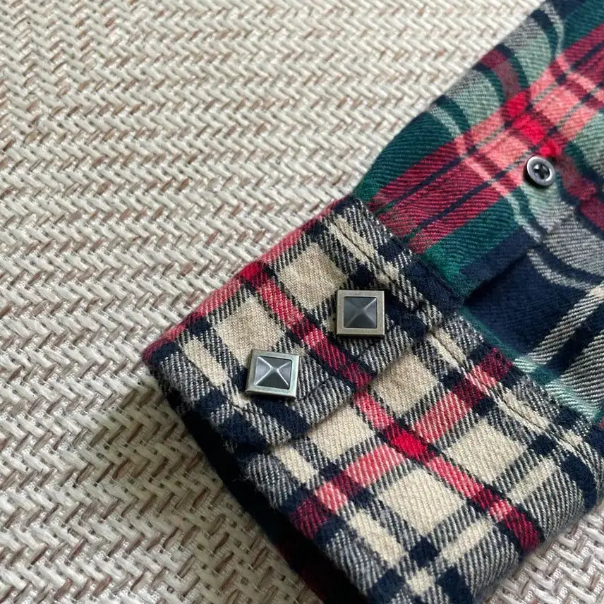 [BUNJANG] Ralph Lauren Western Yoke Studded Flannel Shirt / 랄프로렌 웨스턴 요크 스터드 플란넬 셔츠 J04060