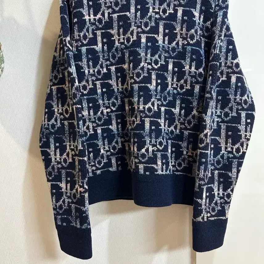 [BUNJANG] Dior Oblique Jacquard Knit Sweater / [새상품급,L] 디올 오블리크 자카드 니트 스웨터