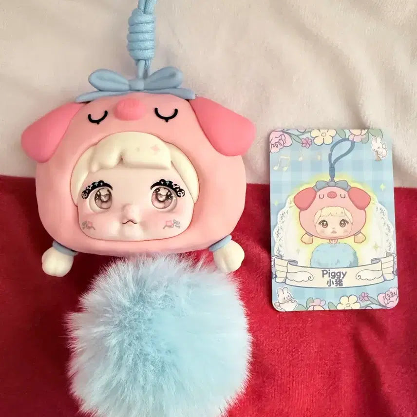 [BUNJANG] Nomi Pig Character Earphone Pouch Keyring / 노미 이어폰 키링 파우치인형