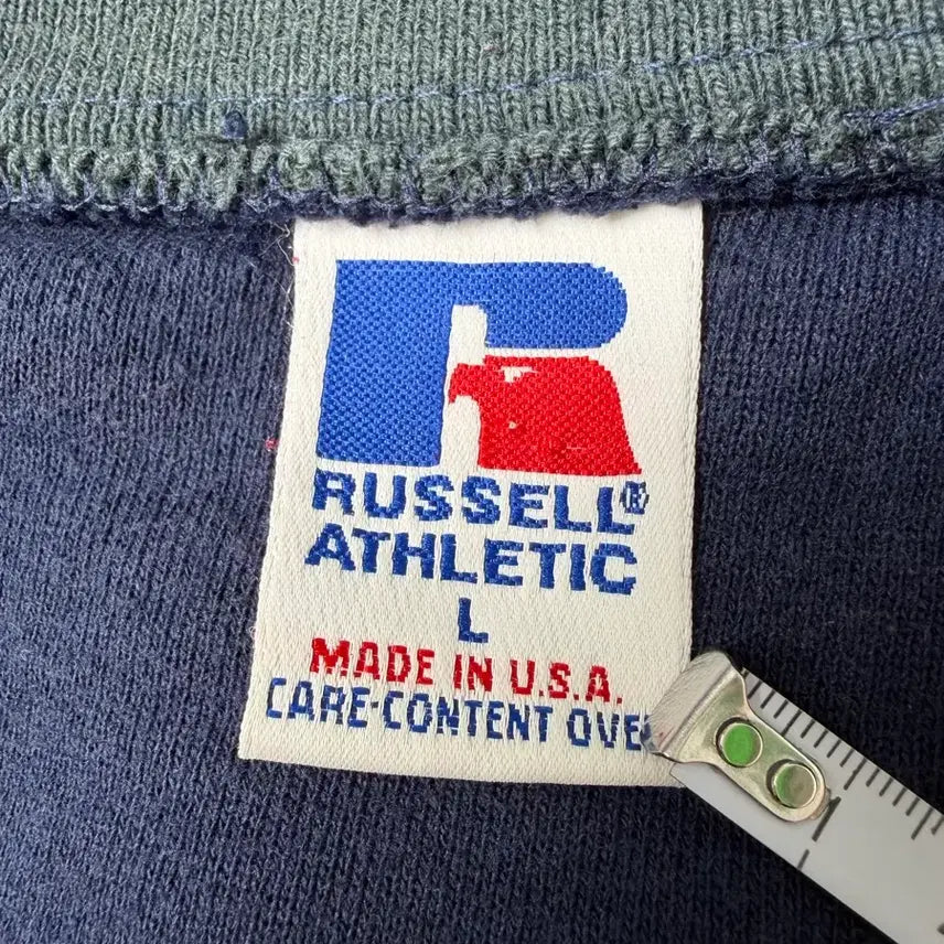 [BUNJANG] Russell 90s Quarter Zip Sweatshirt / 90s Russell Quarter Zip Sweatshirt (navy