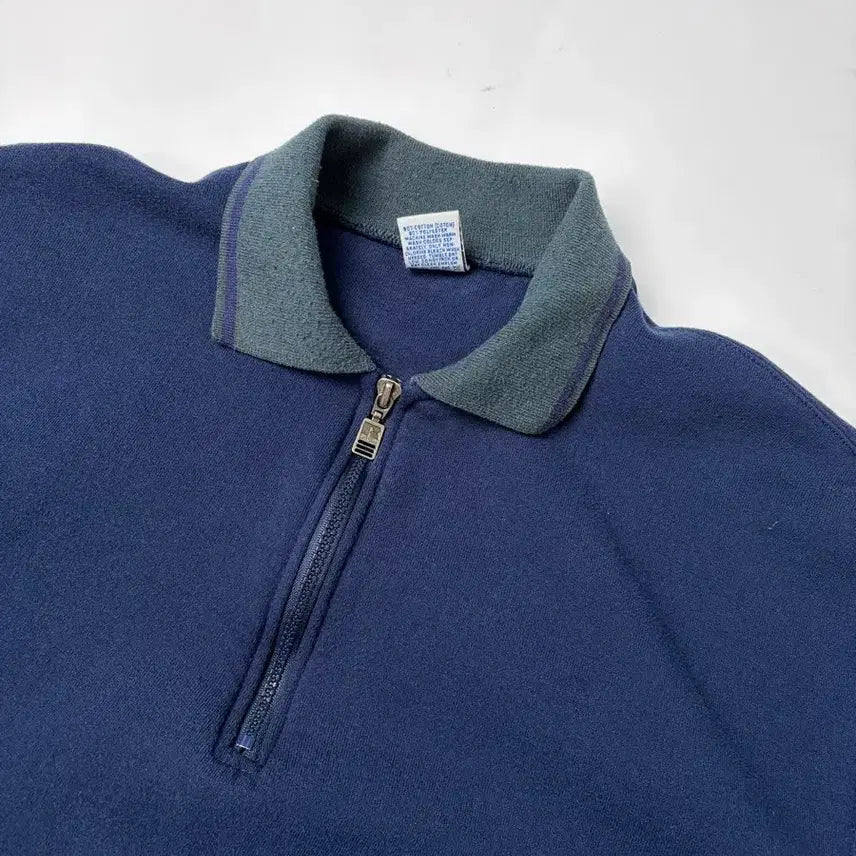 [BUNJANG] Russell 90s Quarter Zip Sweatshirt / 90s Russell Quarter Zip Sweatshirt (navy