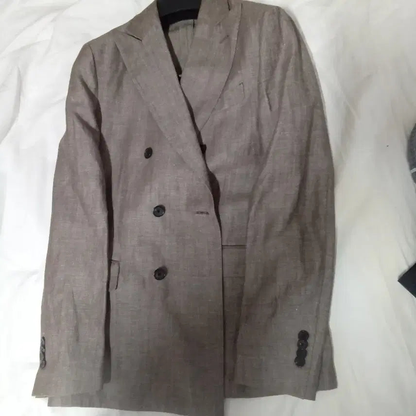 [BUNJANG] Man on the Boon Linen Silk Blazer Jacket / 맨 온더 분, 린넨 울 블레이저 자켓