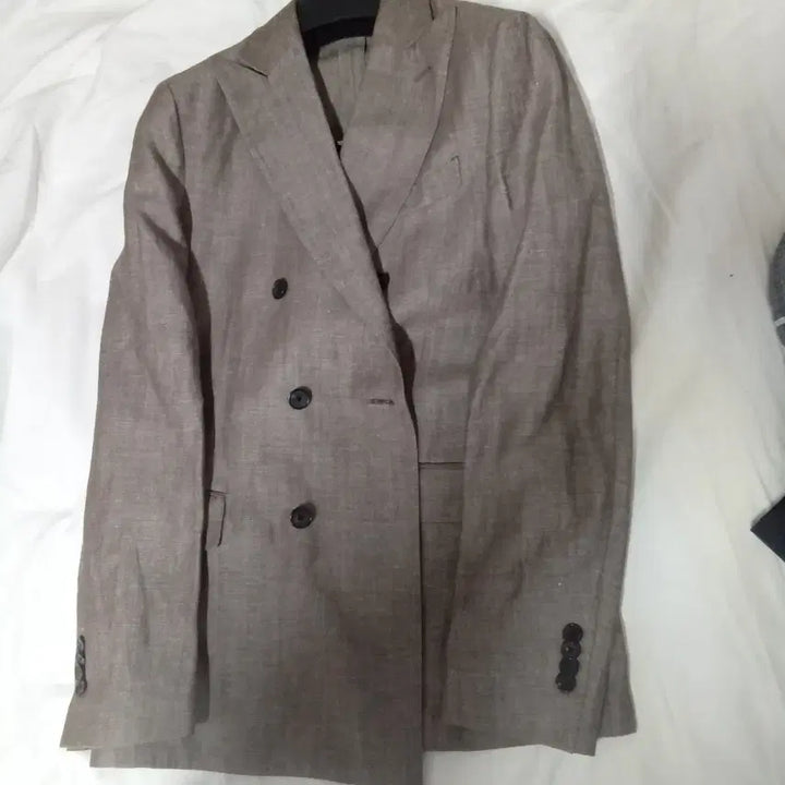 [BUNJANG] Man on the Boon Linen Silk Blazer Jacket / 맨 온더 분, 린넨 울 블레이저 자켓
