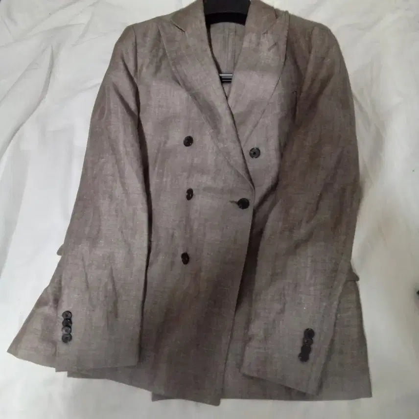 [BUNJANG] Man on the Boon Linen Silk Blazer Jacket / 맨 온더 분, 린넨 울 블레이저 자켓