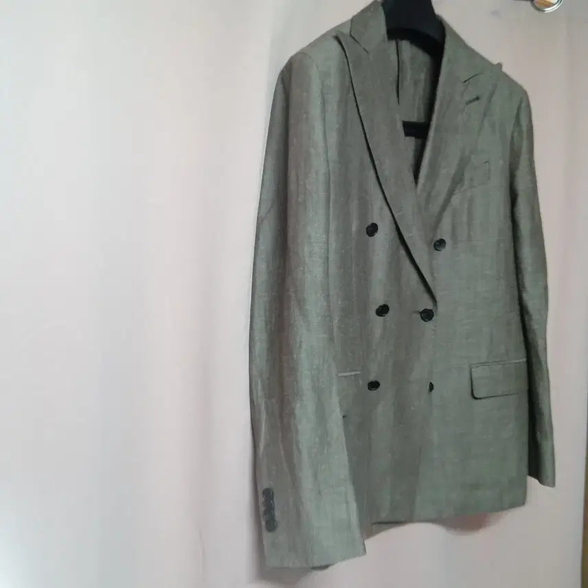 [BUNJANG] Man on the Boon Linen Silk Blazer Jacket / 맨 온더 분, 린넨 울 블레이저 자켓