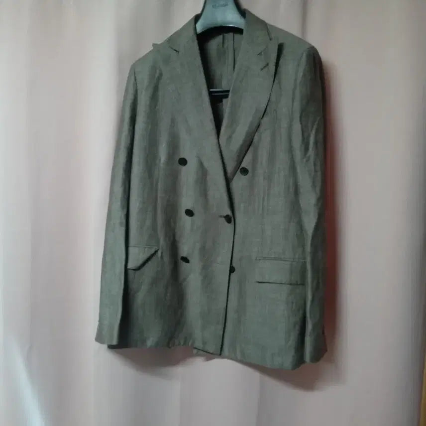 [BUNJANG] Man on the Boon Linen Silk Blazer Jacket / 맨 온더 분, 린넨 울 블레이저 자켓