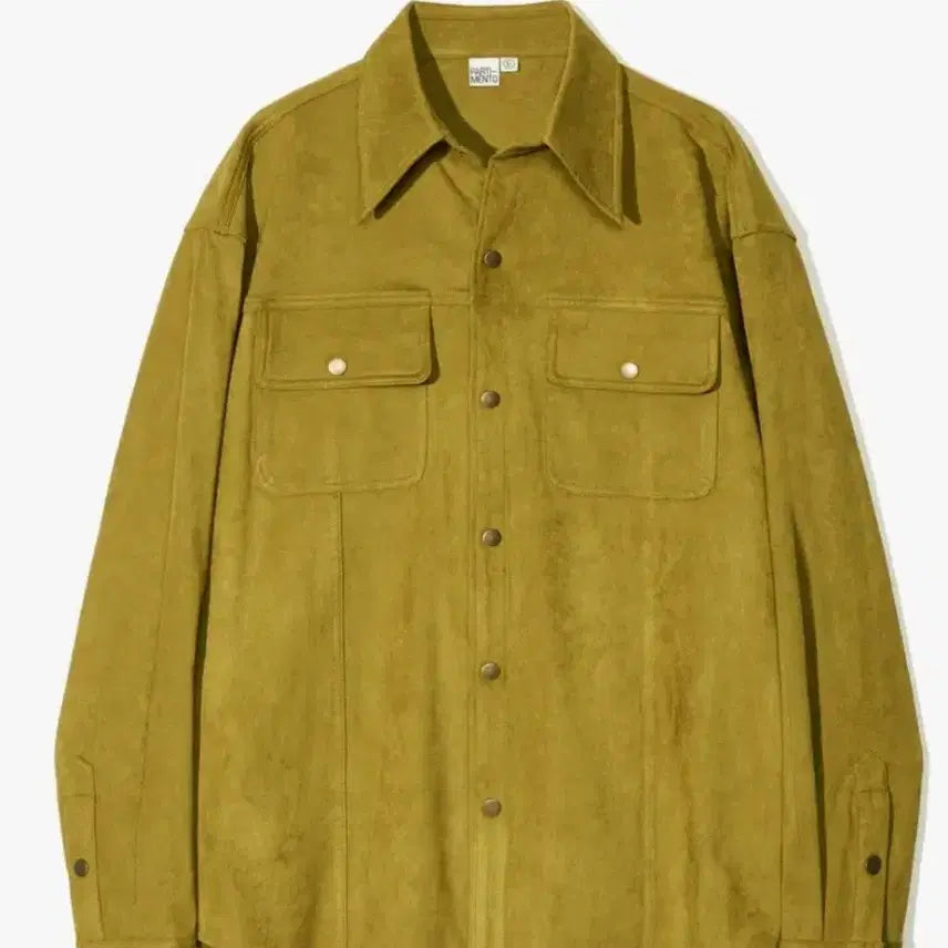 [BUNJANG] Partimento Vegan Suede Western Shirt - Olive (L) / 파르티멘토 비건 스웨이드 웨스턴 셔츠- 올리브