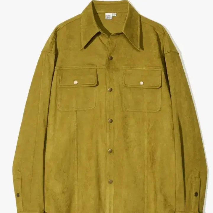 [BUNJANG] Partimento Vegan Suede Western Shirt - Olive (L) / 파르티멘토 비건 스웨이드 웨스턴 셔츠- 올리브