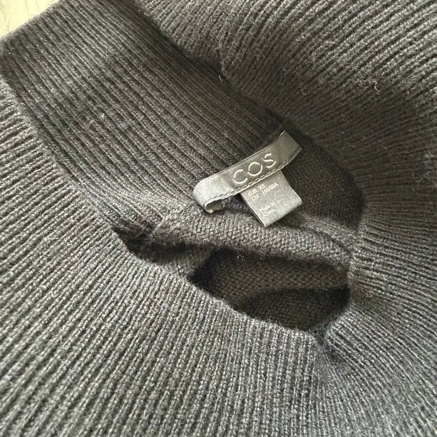 [BUNJANG] COS Black Long Knit Dress / 코스 COS 블랙 롱 니트 원피스 / 총장 117 정도 / 착샷있음