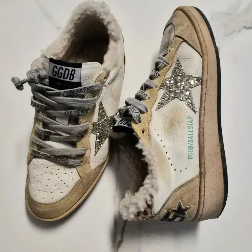 [BUNJANG] Golden Goose Genuine Leather &amp; Fur Sneakers / 스니커즈(퍼 골든구스정품)*