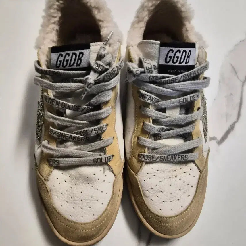 [BUNJANG] Golden Goose Genuine Leather &amp; Fur Sneakers / 스니커즈(퍼 골든구스정품)*