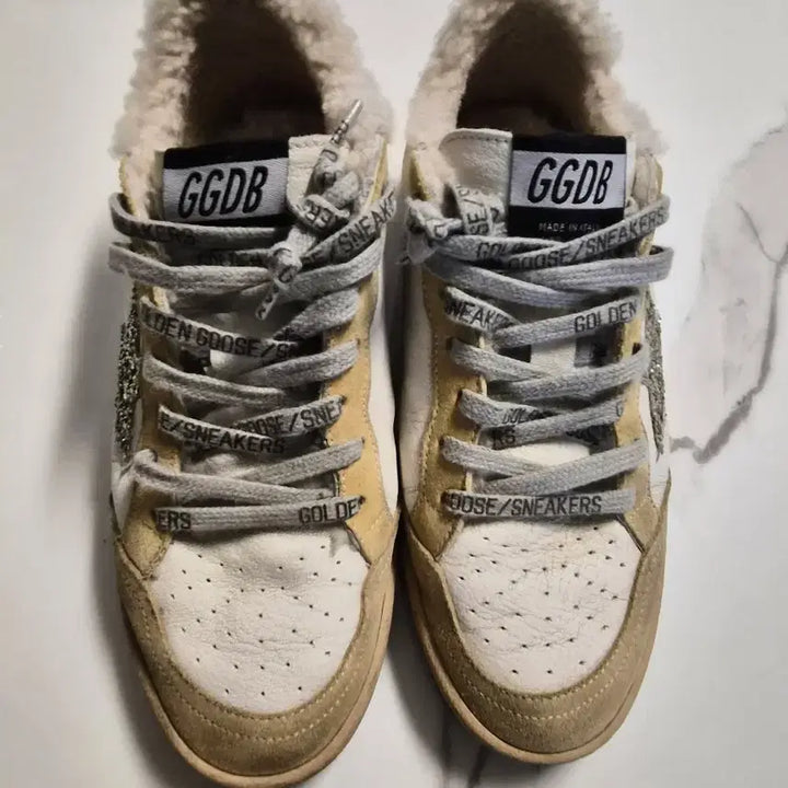 [BUNJANG] Golden Goose Genuine Leather &amp; Fur Sneakers / 스니커즈(퍼 골든구스정품)*