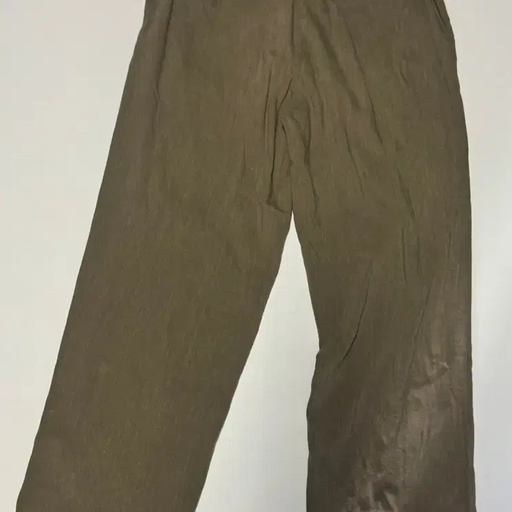 [BUNJANG] Beaker Linen Blend Wide Pants / 정품 비이커 Beaker 린넨 혼방 와이드팬츠 카키 30.7인치