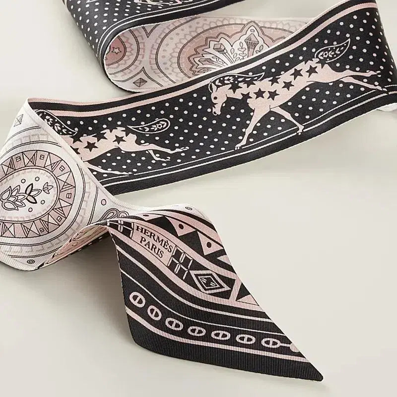 [BUNJANG] Hermes Cheval Twilly Silk Scarf H064259S 07 / 에르메스 슈발 트윌리 실크 여성 스카프 H064259S 07