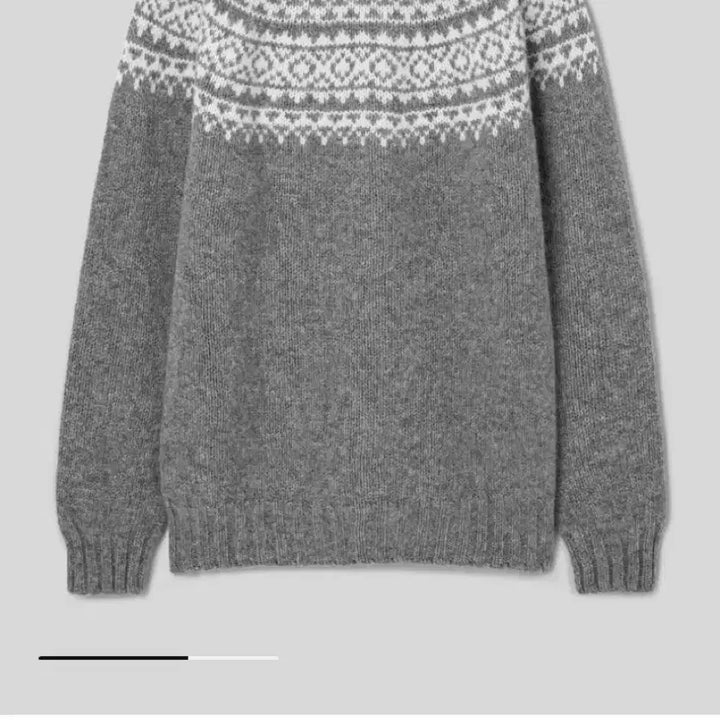[BUNJANG] Harley of Scotland Gray Pattern Knit Sweater / Harley of Scotland
