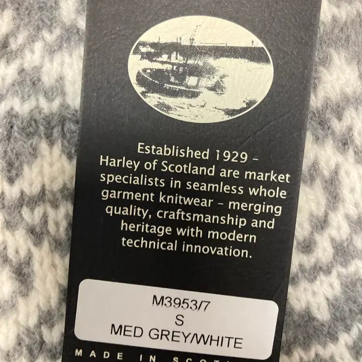 [BUNJANG] Harley of Scotland Gray Pattern Knit Sweater / Harley of Scotland