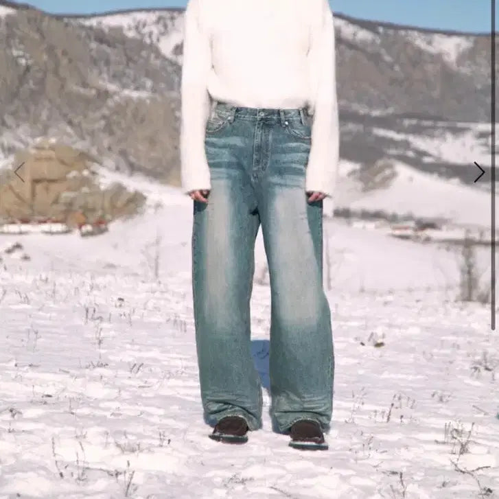 [BUNJANG] STU Wide Denim Pants L / stu 와이드 데님 팬츠 L