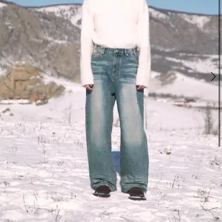 [BUNJANG] STU Wide Denim Pants L / stu 와이드 데님 팬츠 L