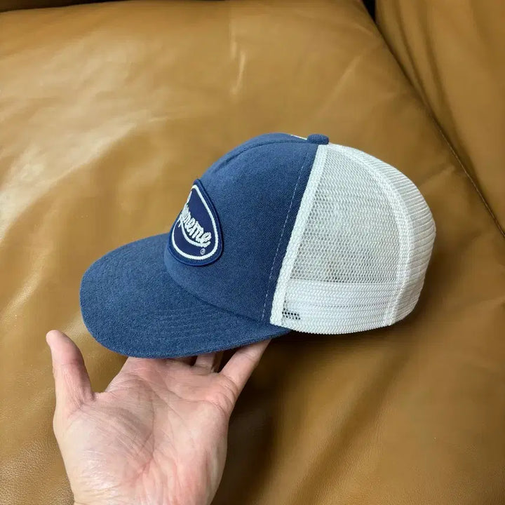 [BUNJANG] Supreme Terry Mesh Back 5-Panel Cap Blue / 슈프림 5패널 볼캡 모자 테리 메쉬 백 블루