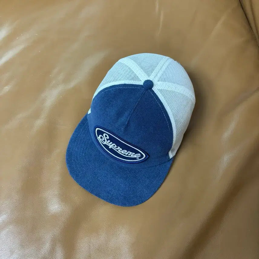 [BUNJANG] Supreme Terry Mesh Back 5-Panel Cap Blue / 슈프림 5패널 볼캡 모자 테리 메쉬 백 블루