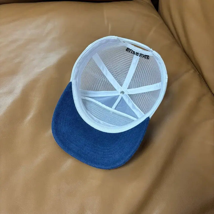 [BUNJANG] Supreme Terry Mesh Back 5-Panel Cap Blue / 슈프림 5패널 볼캡 모자 테리 메쉬 백 블루