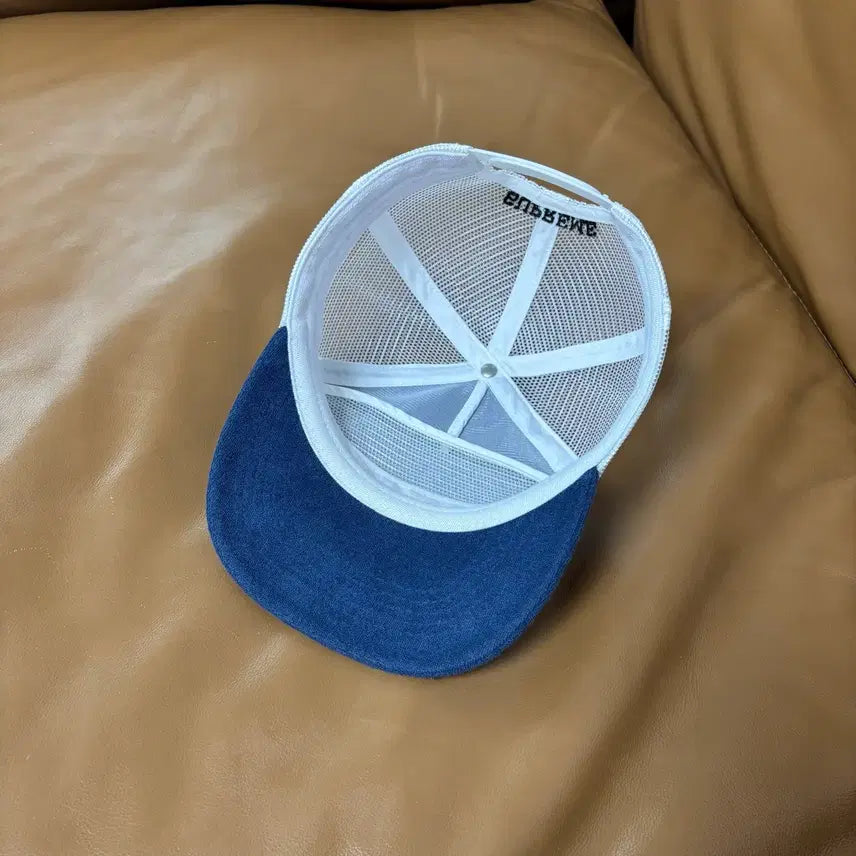 [BUNJANG] Supreme Terry Mesh Back 5-Panel Cap Blue / 슈프림 5패널 볼캡 모자 테리 메쉬 백 블루