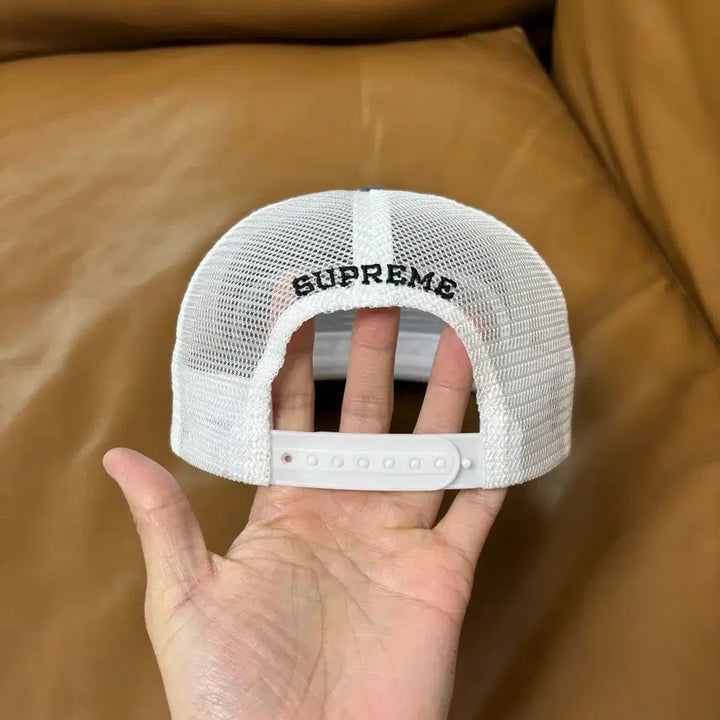 [BUNJANG] Supreme Terry Mesh Back 5-Panel Cap Blue / 슈프림 5패널 볼캡 모자 테리 메쉬 백 블루