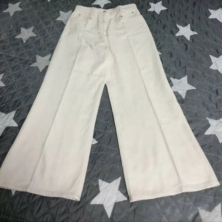 [BUNJANG] Time FAISA Wide Leg Distressed Denim Jeans (29) / (이태리) 타임 FAISA원사 백로고 레터링 와이드 데미지 데님진(29)