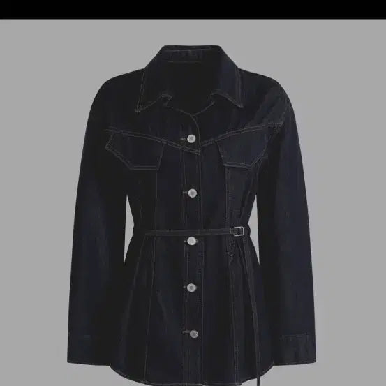 [BUNJANG] Lucky Chouette Denim Belted Shirt Jacket / 럭키슈에뜨 데님 벨티드 셔츠 자켓 24년