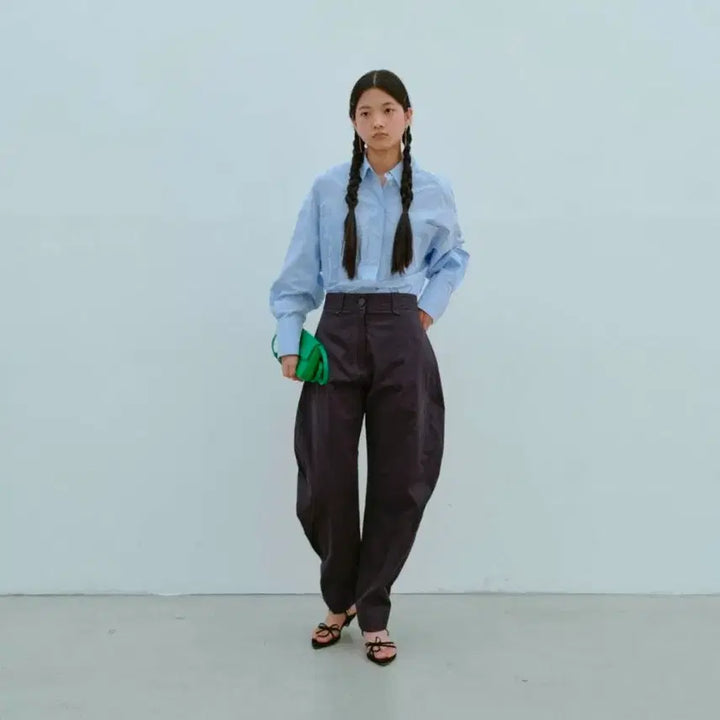 [BUNJANG] Ethos Curved Pants Navy S / 에토스 커브드 팬츠 네이비 S