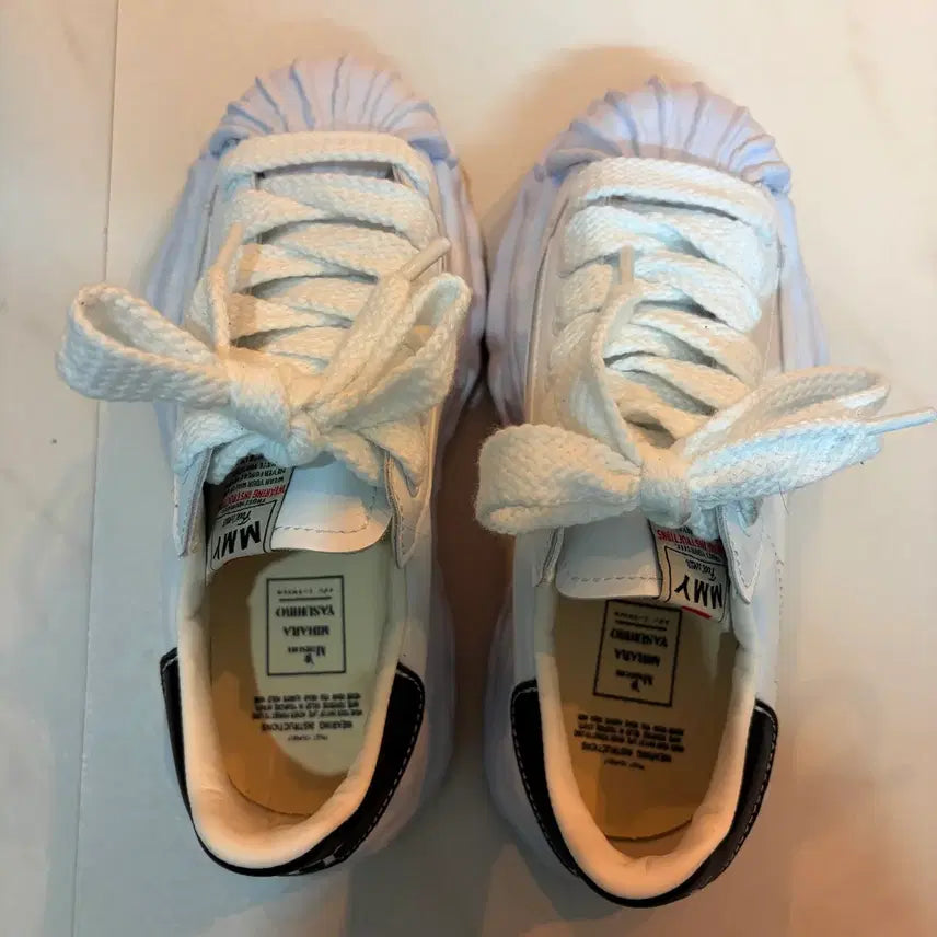 [SOLD OUT] 미하라 야스로 블레이키 레더 화이트 스니커즈 새상품 37사이즈