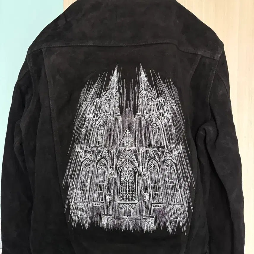 [BUNJANG] Undermycar Cologne Cathedral Suede Trucker Jacket / 언더마이카 쾰른성당 스웨이드 트러커자켓 블랙
