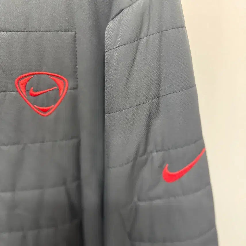 [BUNJANG] Nike FIT Black Hooded Padded Jumper / 나이키 블랙 패딩 점퍼 후드 NikeFIT L