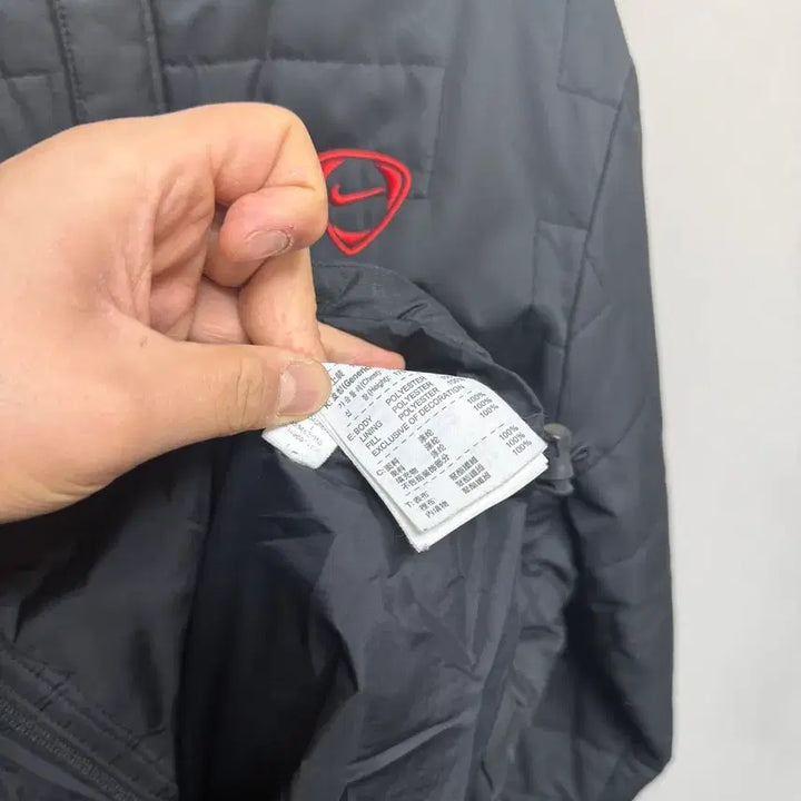 [BUNJANG] Nike FIT Black Hooded Padded Jumper / 나이키 블랙 패딩 점퍼 후드 NikeFIT L