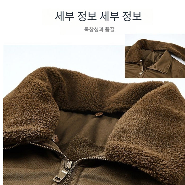 [BUNJANG] JEEP SPIRIT Men's Thick Winter Jacket / JEEP SPIRIT 남성 두꺼운 자켓 겨울 캐주얼 코튼 항공점퍼