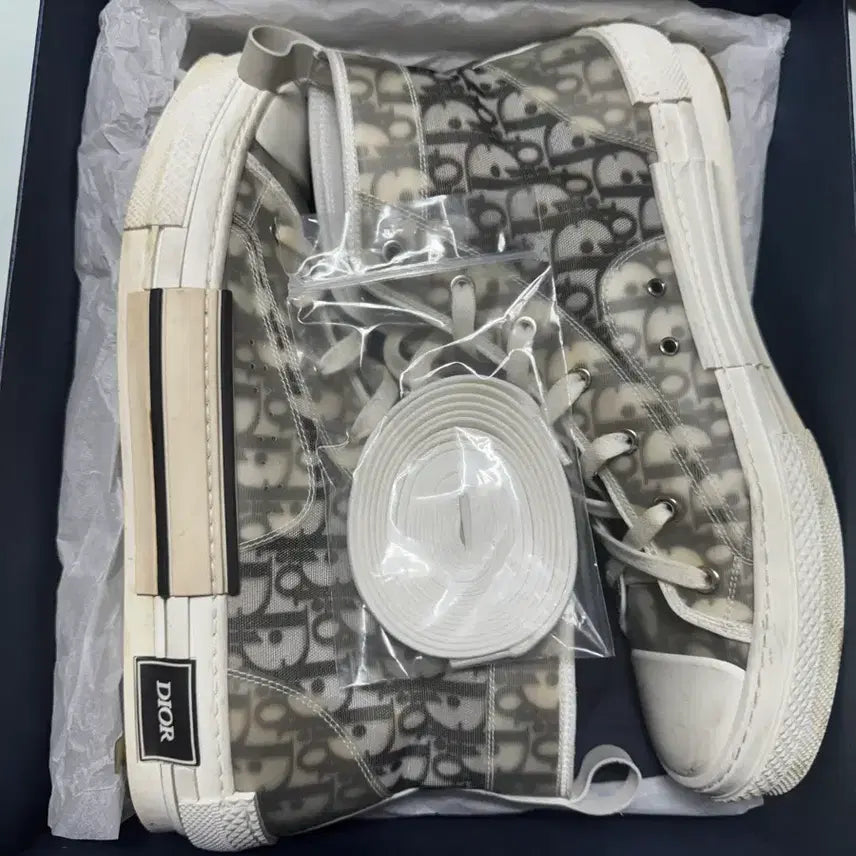 [BUNJANG] Dior Oblique High-Top Sneakers / 디올 오블리크 하이탑 45 사이즈