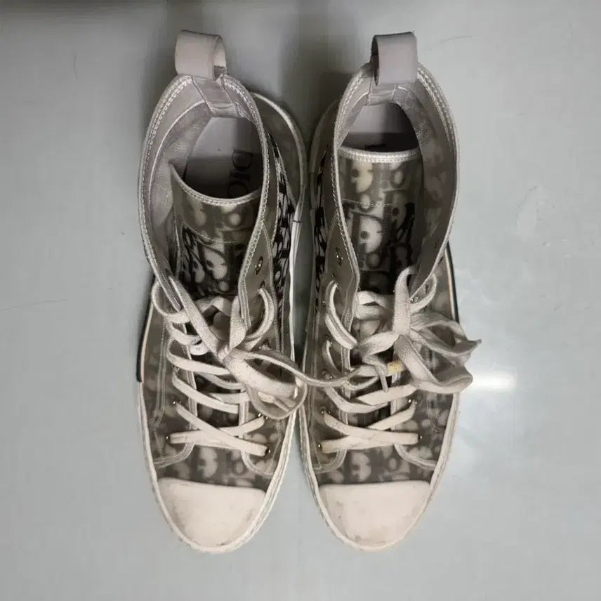 [BUNJANG] Dior Oblique High-Top Sneakers / 디올 오블리크 하이탑 45 사이즈