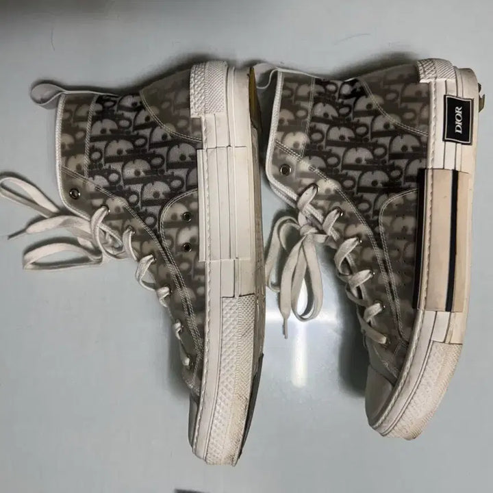 [BUNJANG] Dior Oblique High-Top Sneakers / 디올 오블리크 하이탑 45 사이즈