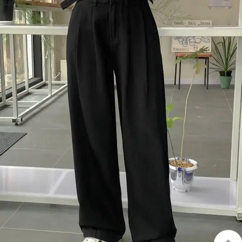 [BUNJANG] Ablie Black Wide Pants Size S / 에이블리 블랙 와이드 팬츠 S