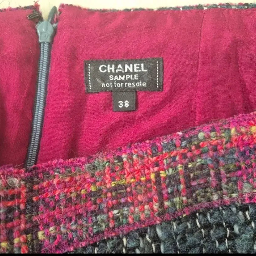 [BUNJANG] Chanel Tweed Wool Silk Skirt / 정품 샤넬 트위드 울 실크 스커트 38 26 27 55