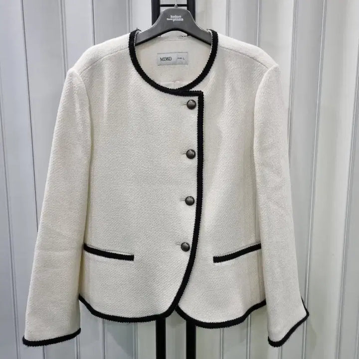[BUNJANG] MIXXO Ivory Tweed Jacket / MIXXO 아이보리 트위드 자켓