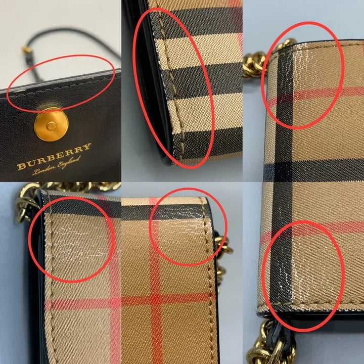 [BUNJANG] Burberry Vintage Check Chain Strap Leather Wallet / 267000700 버버리 빈티지 체크 체인 스트랩 가죽지갑