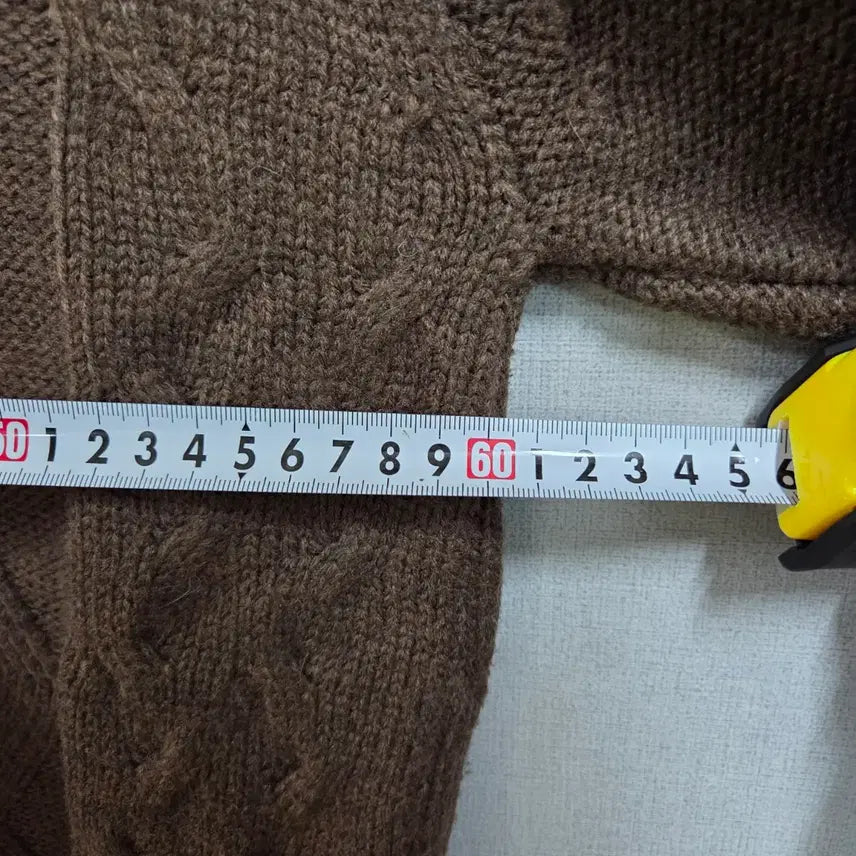 [BUNJANG] Cable Knit Sweater / 여성 도톰 브라운 케이블 니트 F