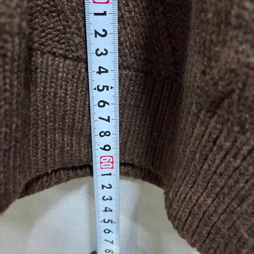 [BUNJANG] Cable Knit Sweater / 여성 도톰 브라운 케이블 니트 F