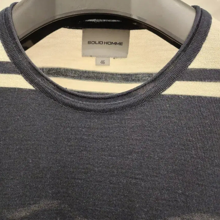 [BUNJANG] Solid Homme Striped Knit 46 / 솔리드옴므 스트라이프 니트46